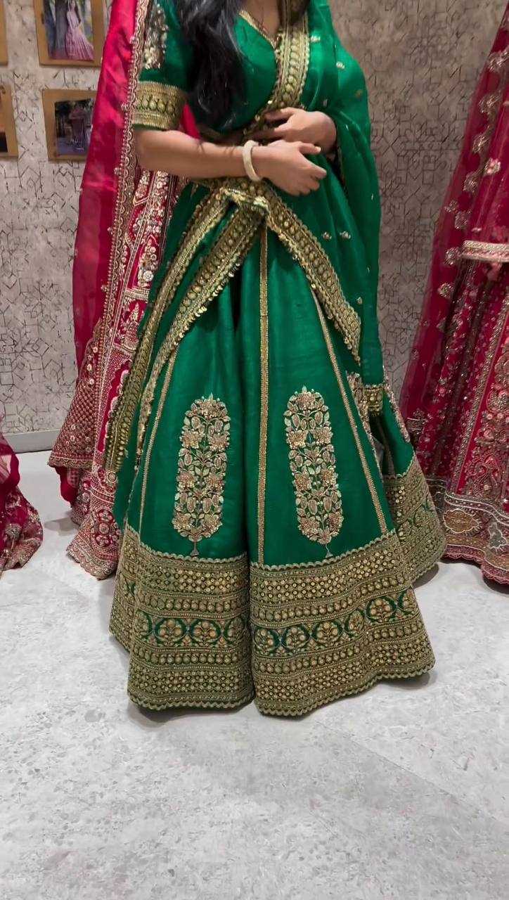 YNF MALBARI SILK RIN162 256 WHOLESALE LEHENGAS MANUFACTURER